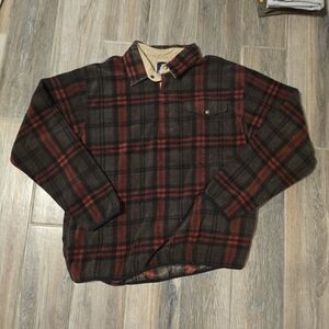 Vintage Y2K Chaps Fleece Quarter Button Pullover
